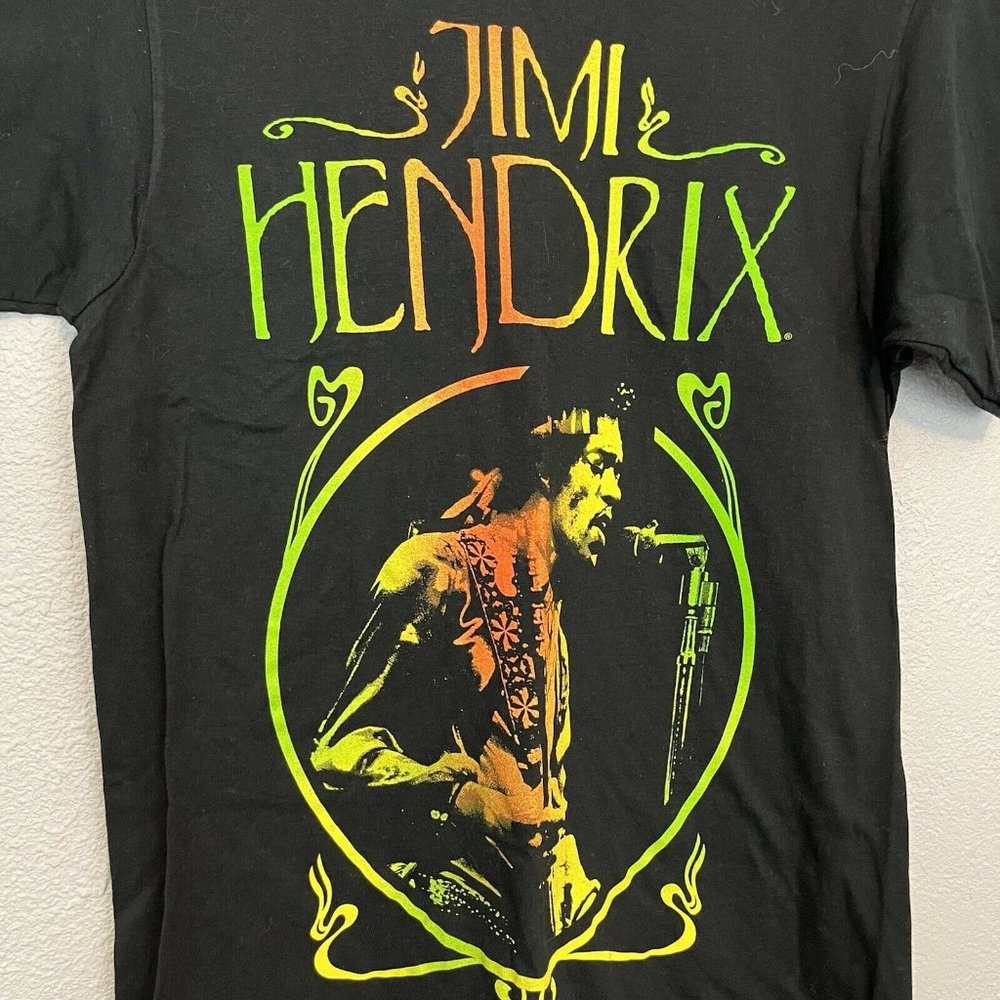 Authentic Hendrix Jimi Hendrix Black Graphic Tee … - image 4